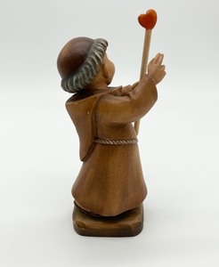 lot 213 image: Juan Ferrandiz Anri Hand Carved Wooden Figurine The Blessing