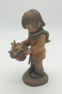 lot 301 image: Hand Carved Wooden Anri Ferrandiz Catching a Falling Star Figurine