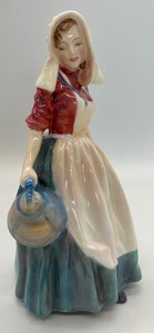 lot 273 image: Royal Doulton Jersey Milkmaid Porcelain Figurine HN 2057