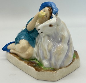 lot 256 image: Vintage Royal Worcester Figurine Little Boy Blue FG Doughty #3306