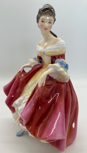 lot 260 image: Royal Doulton English Southern Belle Porcelain Figurine