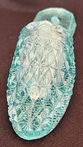 lot 110 image: Blue Glass Slipper Figurine