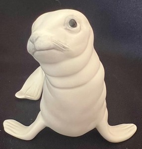 lot 164 image: Cybis Porcelain Harp Seal Pup Figurine