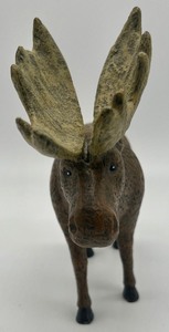 lot 342 image: Painted Bronze Moose Figurine