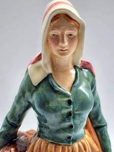 lot 418 image: Royal Doulton French Peasant Porcelain Figurine HN 2075