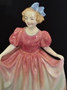 lot 427 image: Three Royal Doulton Porcelain Figurines including Royal Doulton Porcelain Figurine Bo-Peep HN 1911