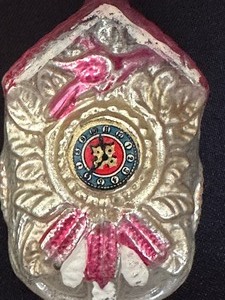 lot 121A image: Antique German Wall Clock Figurine Christmas Ornament