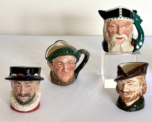lot 409 image: Six Royal Doulton Miniature Character Jugs