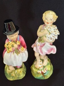 lot 281 image: Two Royal Worcester Porcelain Figurines including Royal Worcester Porcelain Figurine Joy 307