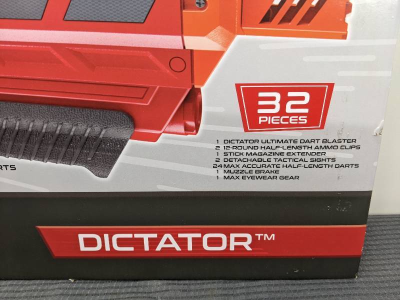 lot 44 image: Brand New Dart Zone Max Dictator Ultimate Dart Blaster Toy Ammo O