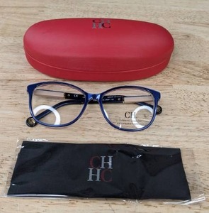 lot 116A image: New Carolina Herrera Glasses with Display Lenses and Case  L