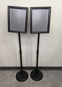 lot 160 image: (2) Adjustable Poster Stand Sign Holders G