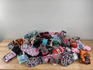 lot 167 image: NEW Sack of Novelty Socks, Tights, and More A Resellers Dream K