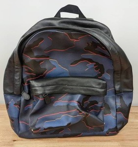 lot 6 image: Coach F31557 Charles Blue Camo Print Backpack K