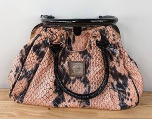 lot 9 image: Versace Collection Pink Python Handbag K