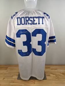 lot 4 image: Tony Dorsett Autographed Dallas Cowboys NFL Football Jersey Tri-Star Certified HOF K