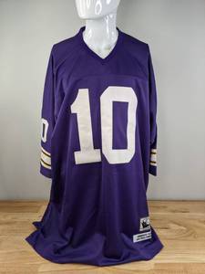 lot 54 image: Brand New Fran Tarkenton Minnesota Vikings NFL Football Jersey Mitchell & Ness Throwback Size 604XL K