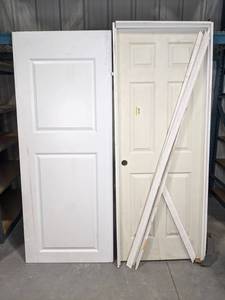 lot 67 image: (2) White 2-Panel and 6-Panel Doors T