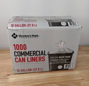 lot 179 image: NEW Members Mark 10 Gallon Commercial Can Liners N
