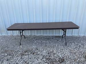 lot 90 image: Heavy Duty Wood Folding Table N