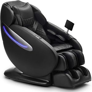 lot 8 image: New MYNTA 2023 Massage Chair Full Body - 3D SL Track Zero Gravity Massage Chair Recliner with AI Voice Control, LCD Screen, Quick Access Buttons, USB Charger, Bluetooth, Foot Rollers, Heating T