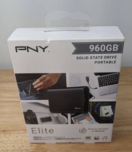 lot 49A image: NEW PNY 960GB Elite USB 3.0 Portable Solid State Drive (SSD) N