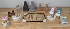 lot 187 image: An Assortment of Small Figurines, Boxes, Banks and More   K