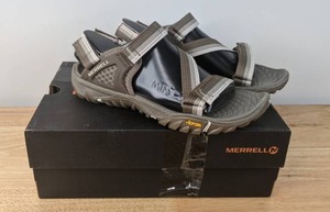 lot 61A image: NEW Merrell Womens Size 6 All Out Blaze Web Sandal, Aluminum N