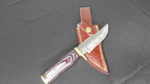 7 78 Damascus Steel Fixed Blade Knife
