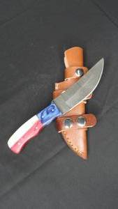 7 34 Damascus Steel Fixed Blade Knife