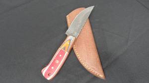 7 58 Damascus Steel Fixed Blade Knife