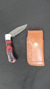 6 58 Damascus Steel Fixed Blade Knife