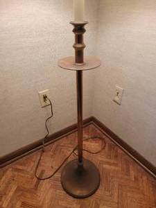 lot 59 image: Dimmer Brass Candlestick Floor Lamp