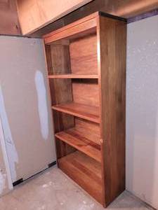 lot 100 image: Primitive Half-Bookcase Set