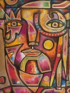 lot 7 image: ORIGINALCOA Brilliant Fine Art Painting by David Leonardos - Mascara Viento Vecino