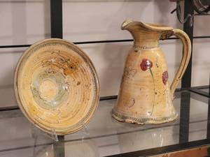 lot 19D image: SIGNED French Painted Ceramic Dcor