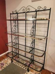 lot 4A image: Stylish Parisian Bakers Rack - Black