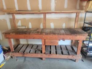lot 104 image: Extra-Sturdy Wide Workbench