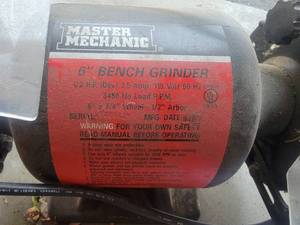 lot 109 image: Master Mechanic 6 Bench Grinder MM8260AL