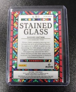 lot 10 image: 2022 Panini Prizm Silver Stained Glass Shohei Ohtani #SG-3