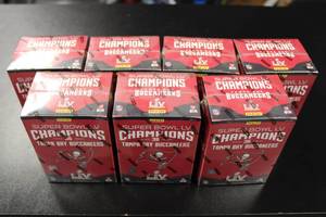 lot 51 image: Panini Super Bowl LV Champions Tampa Bay Buccaneers Limited Edition Set Lot  7 Sets