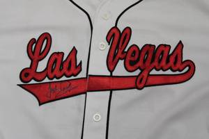 lot 61 image: Josh Duhamel (Actor) Las Vegas Sewn Baseball Jersey