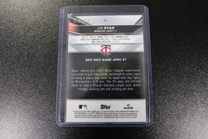lot 73 image: 2022 Bowmans Best Blue Refractor Joe Ryan #50 Rookie Card 15150  Only 150 Exist