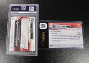 lot 172 image: 2017 Bowman Draft Juan Soto #BD162 PSA 9 & 2018 Topps Update #US104 Juan Soto