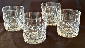 Set of Four Waterford Lismore Lowball Glasses