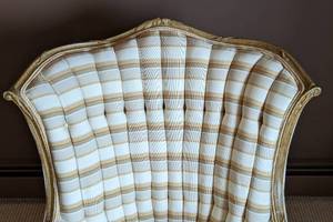 Custom Upholstered Plaid Armchair