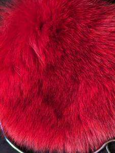 New Diane von Furstenberg Red Fox Fur Puff Handbag