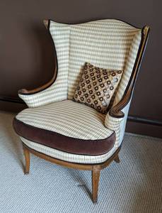 Plaid Custom Upholstered Armchair