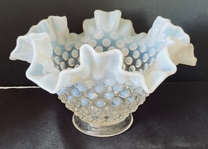 Set of 8 Vintage Hobnail Opalescent Bowls
