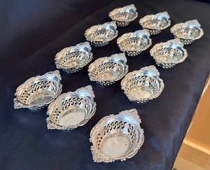 (13) Vintage Sterling Silver Nut Cups